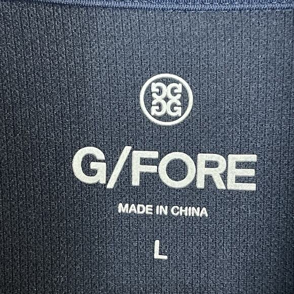 G Fore Pullover Mens L Blue Tech Jersey Golf 1/2 Zip Long Sleeve Stretch - Picture 3 of 13
